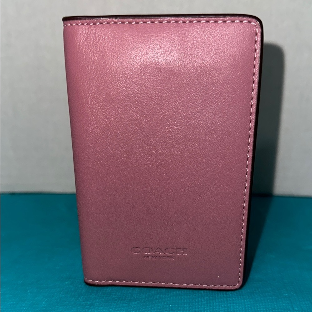 Coach Leather Bi-Fold Card Holder Wallet